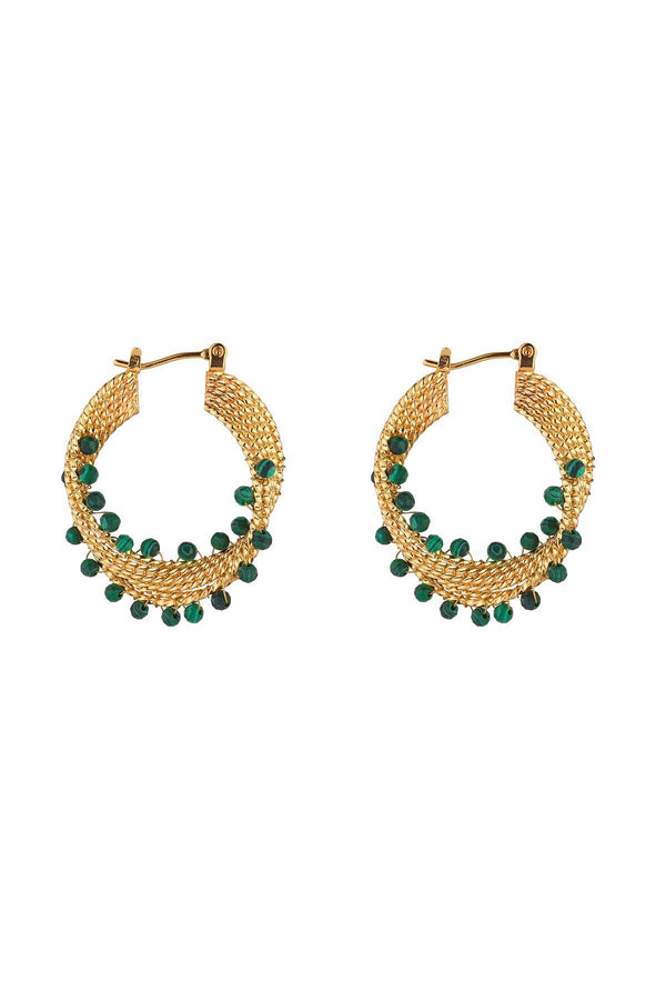 Carraig Donn Spiral Green Earrings