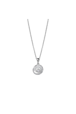 Carraig Donn Spiral Pendant with Clear Stones