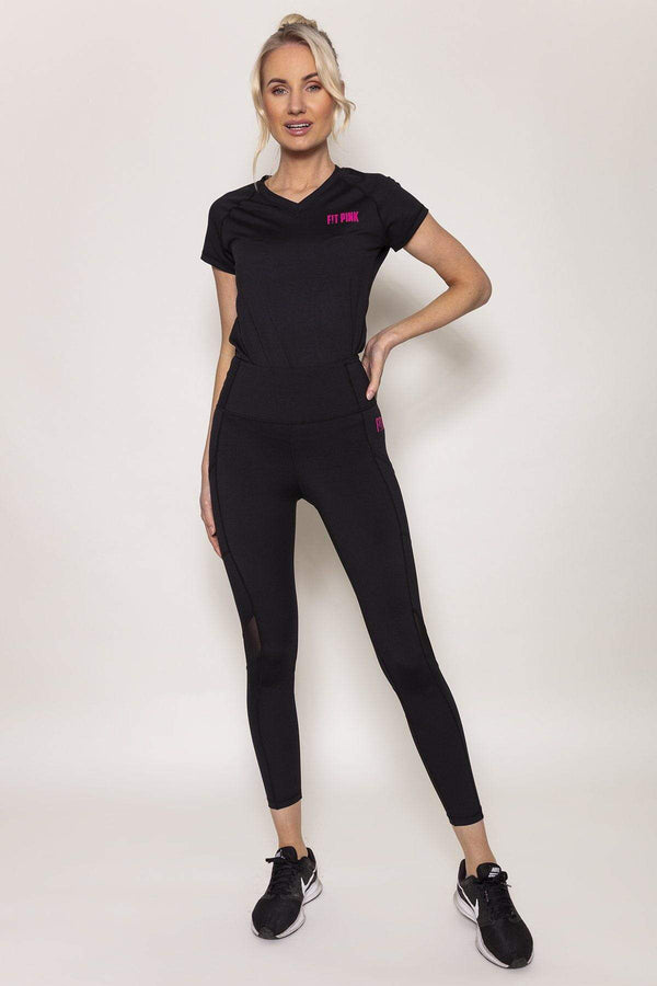 Carraig Donn Sports Leggings with Deep Side Pockets in Black