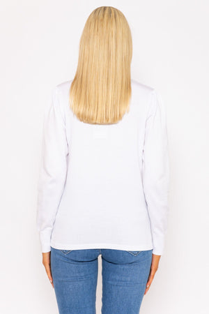 Carraig Donn Spot Detail Knit in White