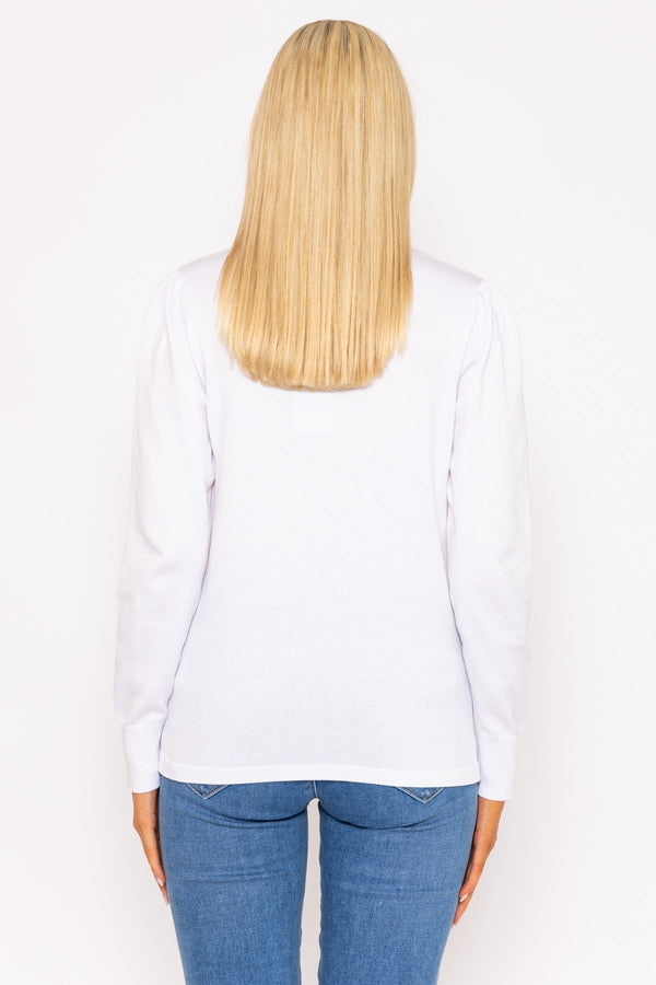 Carraig Donn Spot Detail Knit in White