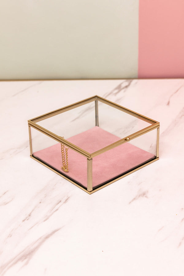 Carraig Donn Square Glass Lidded Jewellery Box