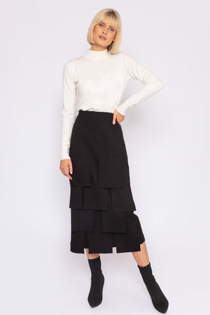 Carraig Donn Squares Skirt in Black