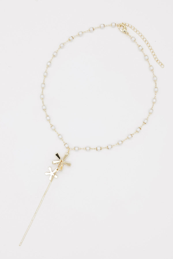 Carraig Donn Star & Pearl Necklace in Gold