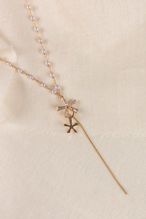 Carraig Donn Star & Pearl Necklace in Gold