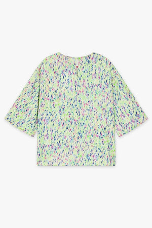 Carraig Donn Storm Blouse in Green Print