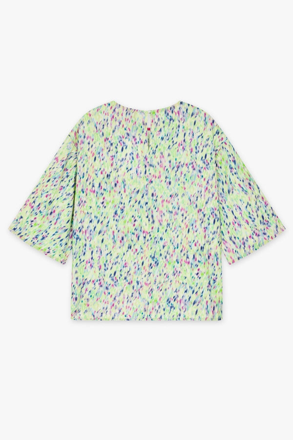 Carraig Donn Storm Blouse in Green Print