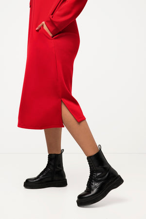 Carraig Donn Straight Fit Sweatshirt Dress in Red