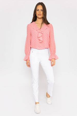 Carraig Donn Straight Leg Bengaline Pant in White