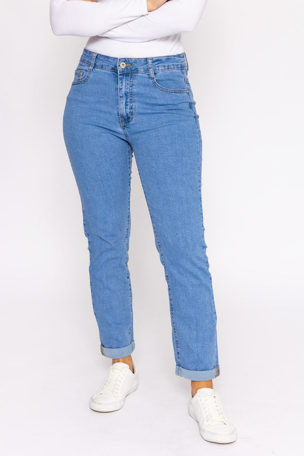 Carraig Donn Straight Leg Denim Jeans in Light Blue