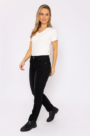 Carraig Donn Straight Leg Jeans in Black
