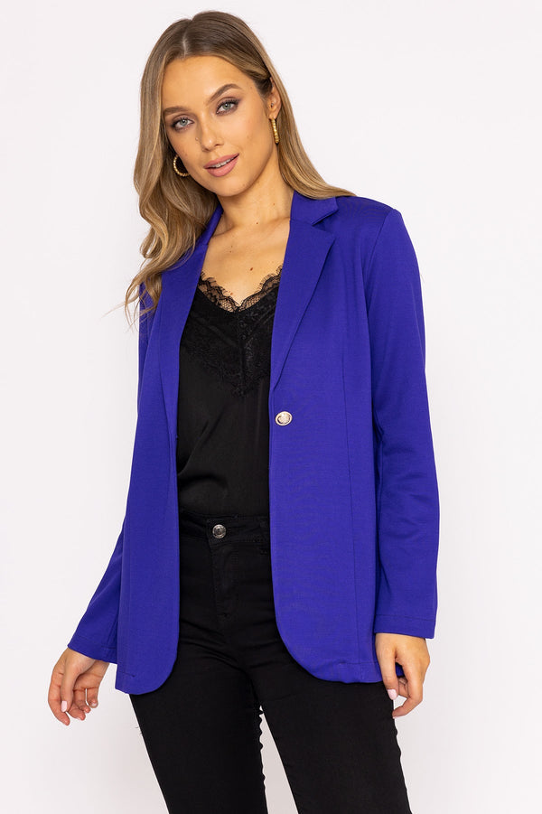 Carraig Donn Stretch Twill Blazer in Purple