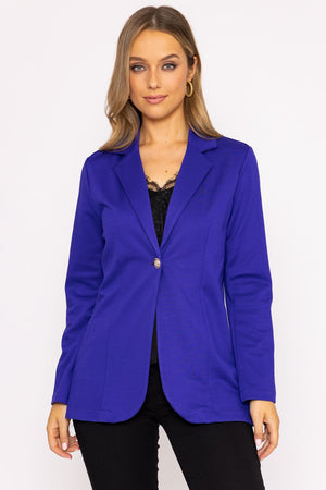 Carraig Donn Stretch Twill Blazer in Purple