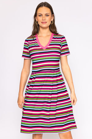 Carraig Donn Stripe Jersey Dress in Multi