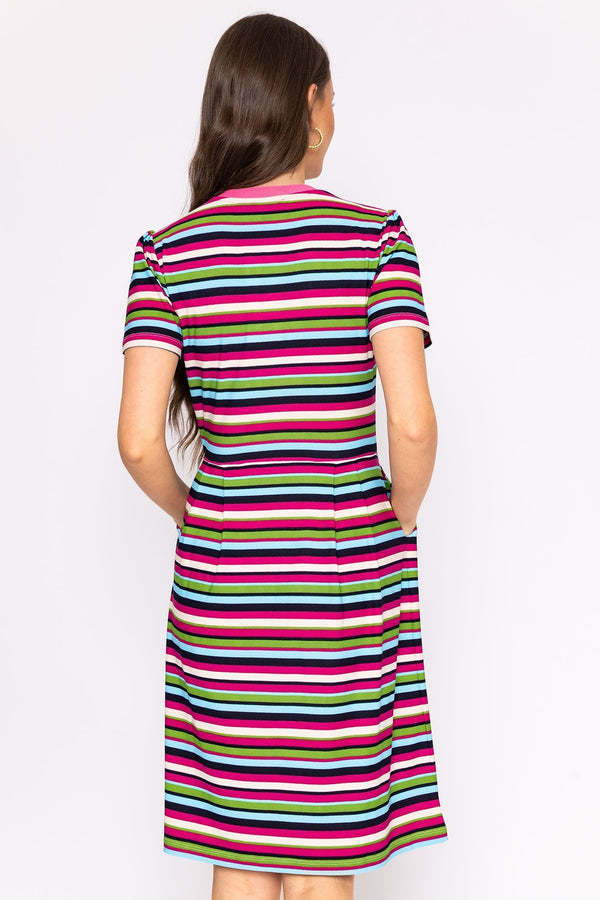 Carraig Donn Stripe Jersey Dress in Multi