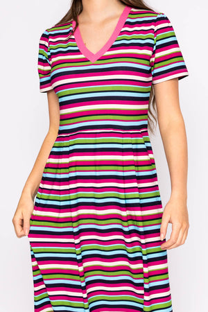 Carraig Donn Stripe Jersey Dress in Multi