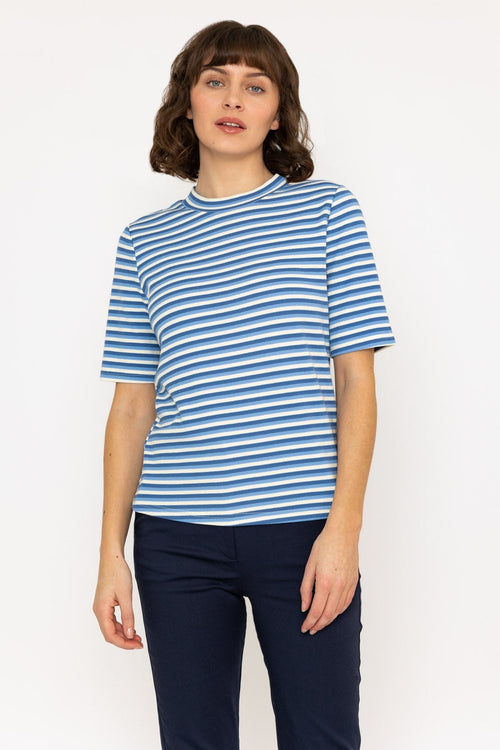 Stripe Jersey Top in Blue