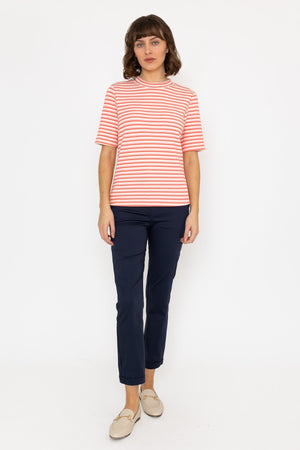 Carraig Donn Stripe Jersey Top in Pink
