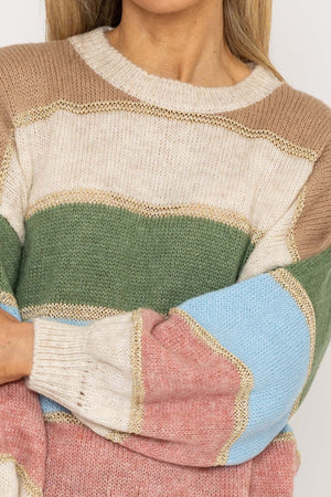 Carraig Donn Stripe Knit in Multi Print