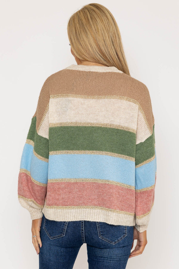 Carraig Donn Stripe Knit in Multi Print