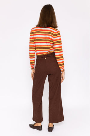Carraig Donn Stripe Ruffle Neck in Multi