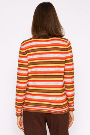 Carraig Donn Stripe Ruffle Neck in Multi
