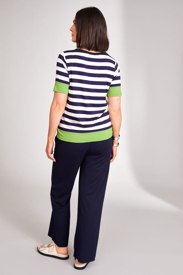 Carraig Donn Stripe T-Shirt in Navy