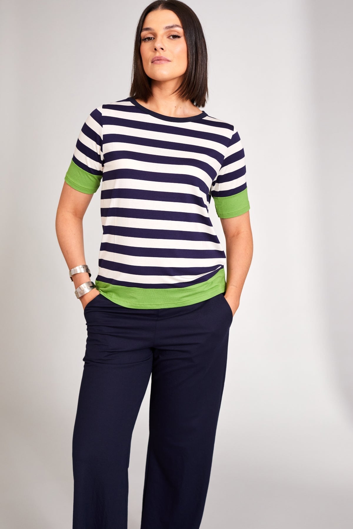 Stripe T-Shirt in Navy