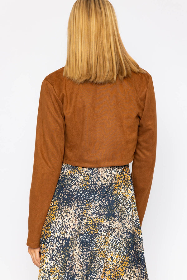 Carraig Donn Suede Bolero in Camel
