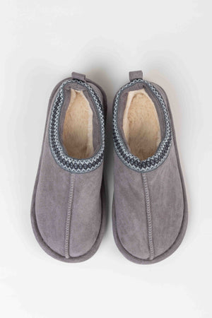 Carraig Donn Suedette Mule Slippers in Grey