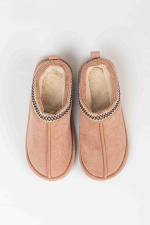 Carraig Donn Suedette Mule Slippers in Pink