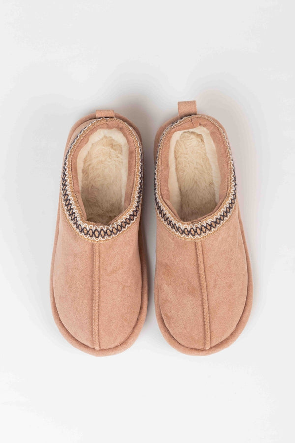 Carraig Donn Suedette Mule Slippers in Pink