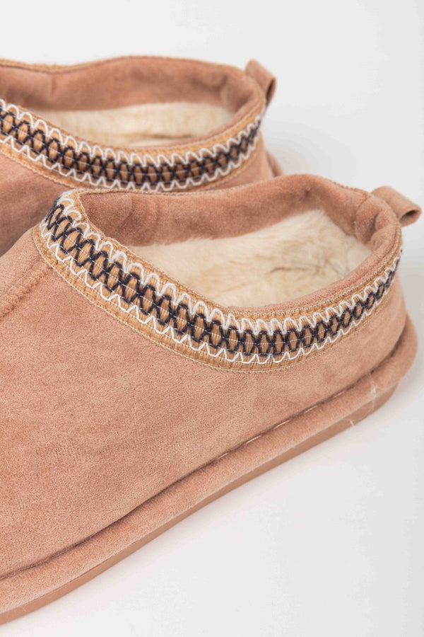Carraig Donn Suedette Mule Slippers in Pink