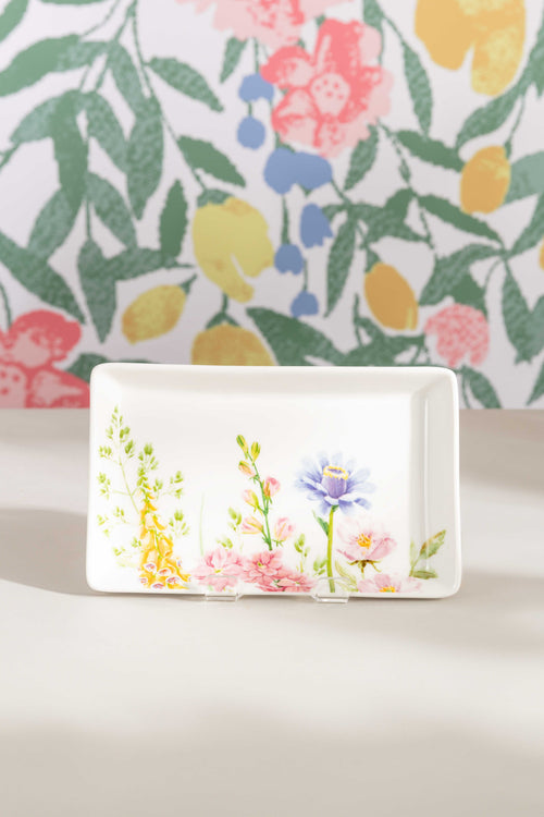 Summer Garden Rectangle Serving Plate