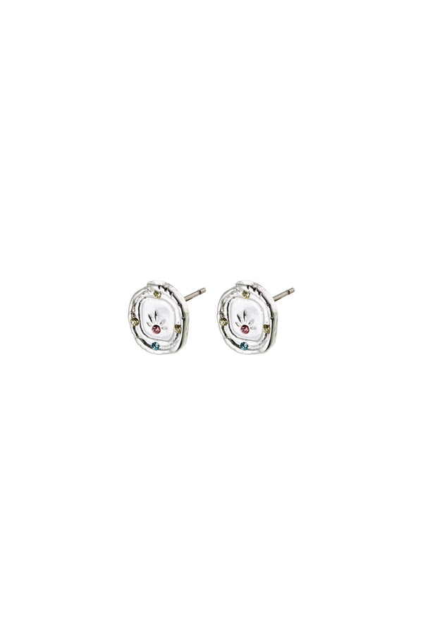 Carraig Donn Sun Motif Earrings in Silver