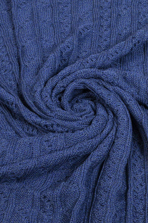 Carraig Donn Super Soft Merino Throw in Blue