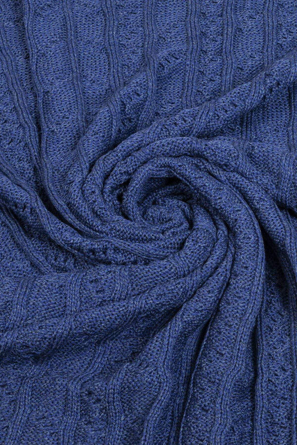 Carraig Donn Super Soft Merino Throw in Blue