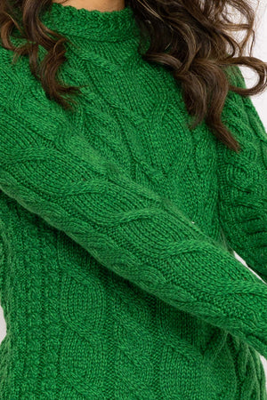 Carraig Donn Super Soft Raglan Crew Sweater in Green