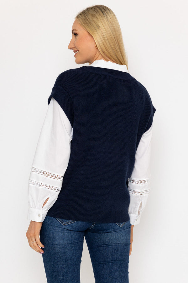 Carraig Donn Sweater Vest in Navy