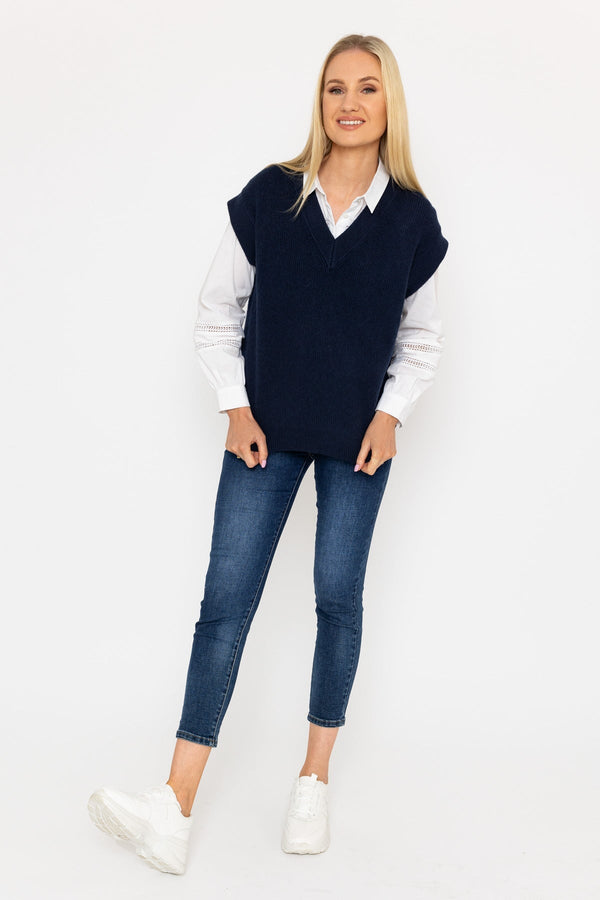 Carraig Donn Sweater Vest in Navy