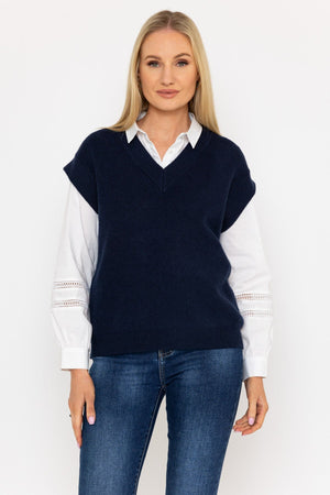 Carraig Donn Sweater Vest in Navy