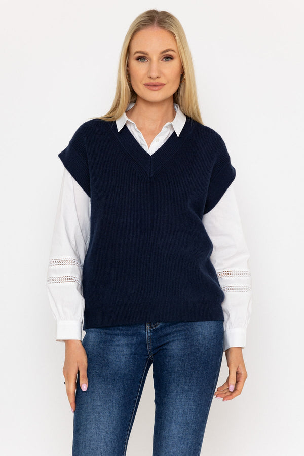 Carraig Donn Sweater Vest in Navy