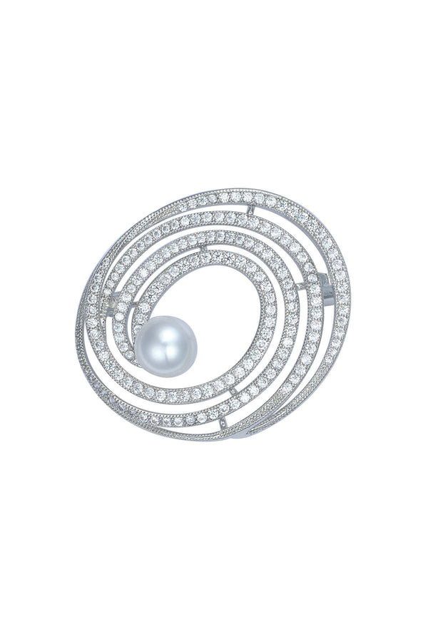 Carraig Donn Swirling Silver Brooch