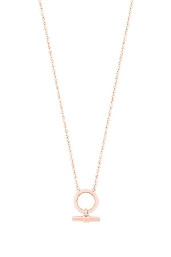 Carraig Donn T-Bar Circle-Bar Pendant in Rose Gold