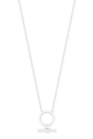 Carraig Donn T-Bar Circle Pendant in Silver