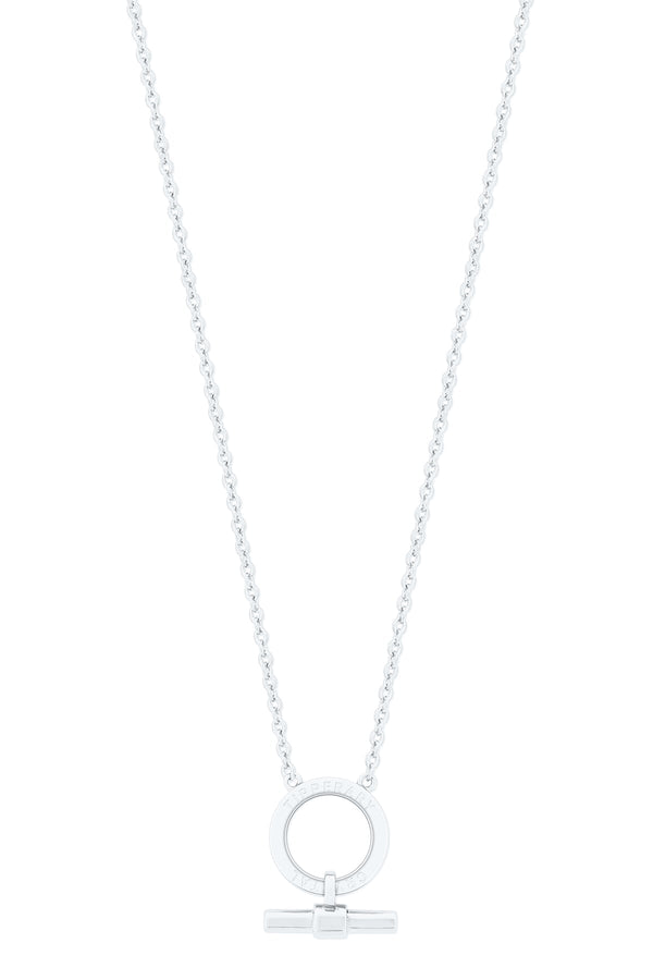 Carraig Donn T-Bar Circle Pendant in Silver