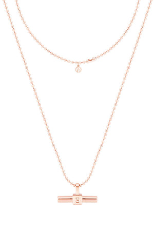 Carraig Donn T-Bar Pendant in Rose Gold