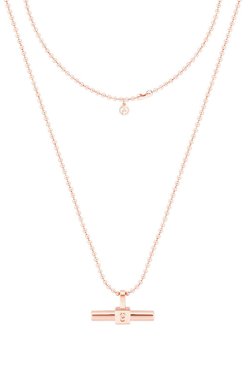 T-Bar Pendant in Rose Gold