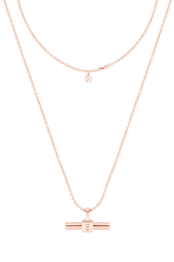 Carraig Donn T-Bar Pendant in Rose Gold
