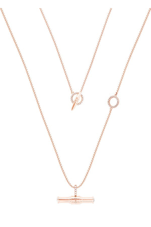 Carraig Donn T-Bar Toggle Pendant in Rose Gold
